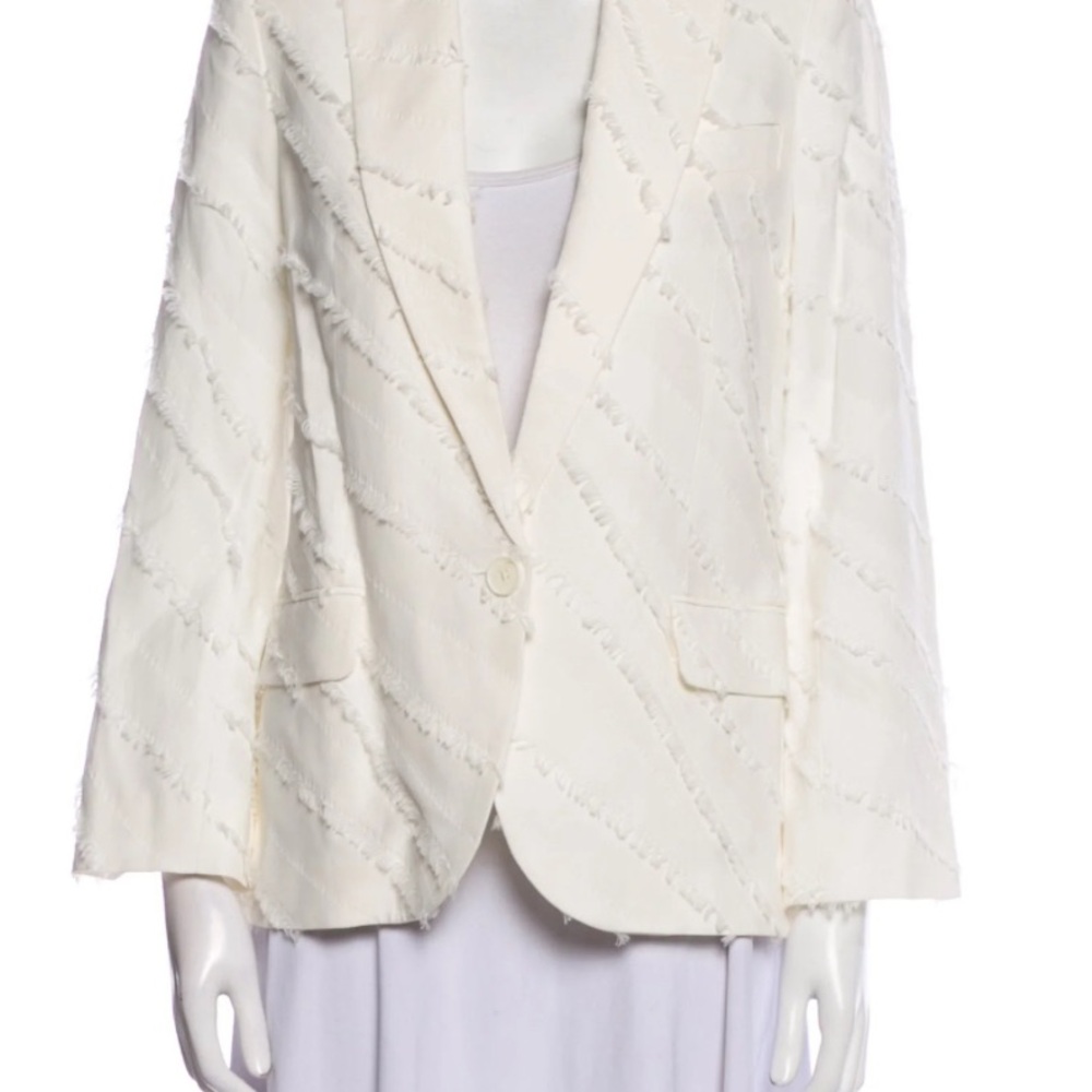 Zadig Voltaire White/Beige Textured Blazer